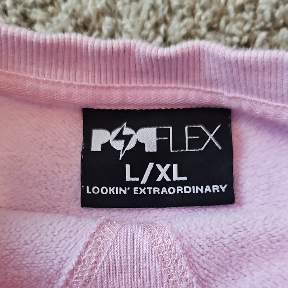 POPFLEX Women's Light Pink Crew Neck Sweater - Picture 2 of 8